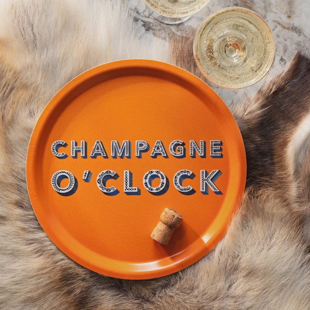 Birchwood Tray | Champagne O'Clock | Satsuma Orange 