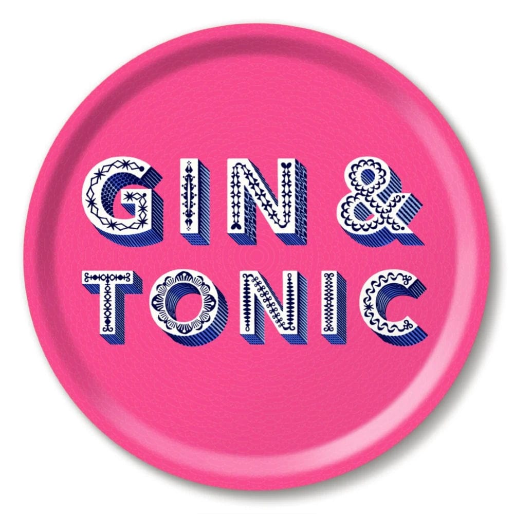 Birchwood Tray | Gin & Tonic | Bright Pink