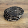 Black Rattan Coaster