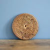 Brown Brown Rattan Coaster