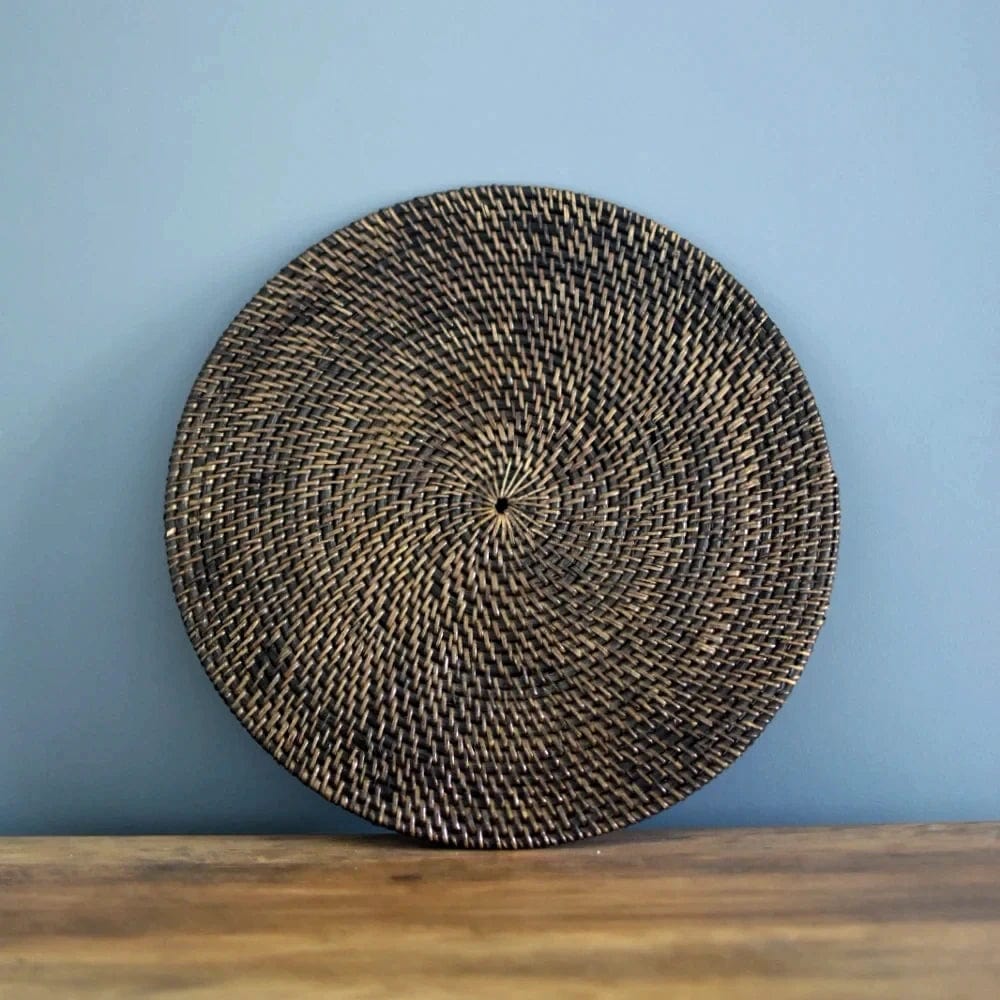 Rattan Placemat Round | Black