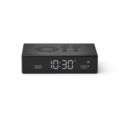 Lexon Flip Premium Reversible LCD Alarm Clock I Black