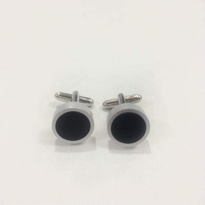 Round Basalt Cufflinks